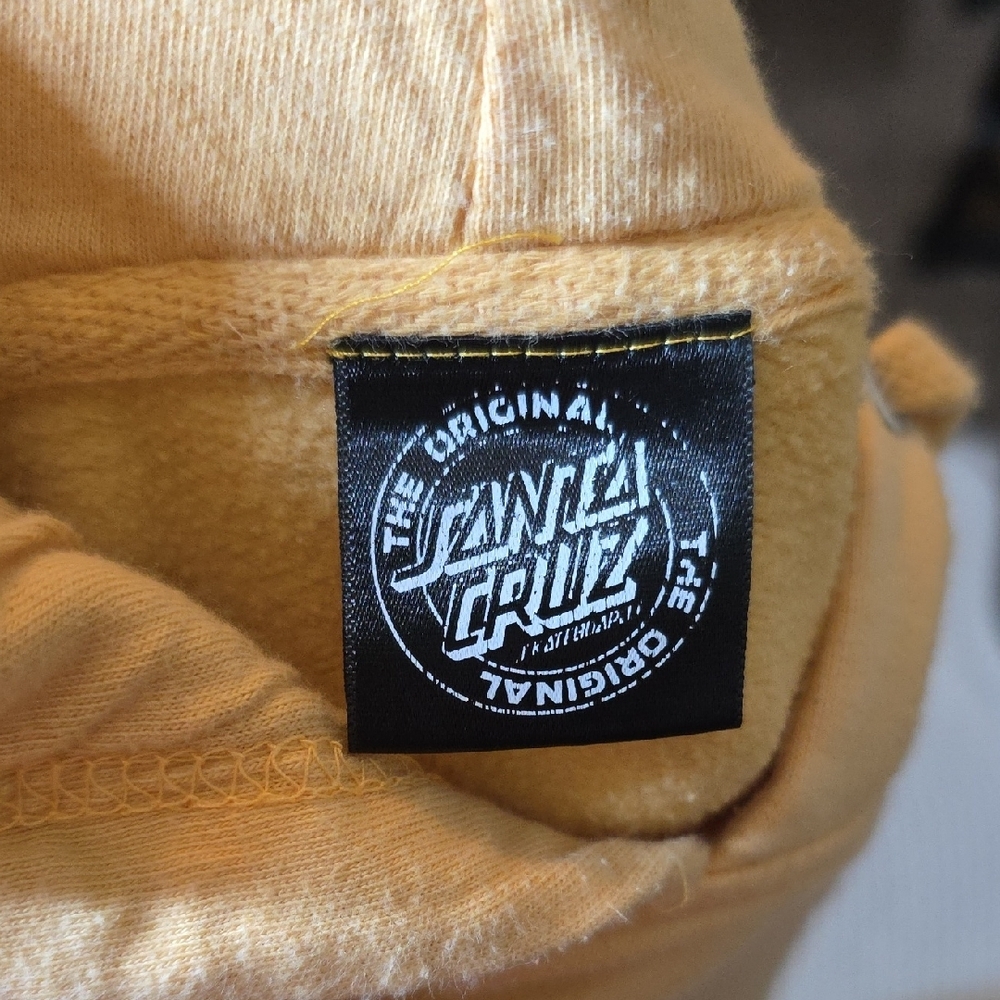 Santa Cruz Skateboards Small Pale Yellow Crewneck Hoodie - Picture 5 of 6
